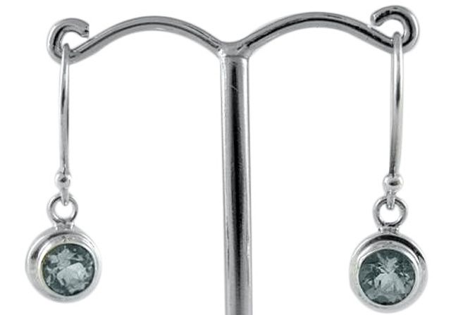Silver & Blue Topaz Earrings