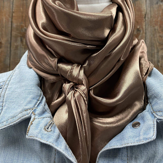 35X35" Solid Tan Wild Rag / Scarf WRS7
