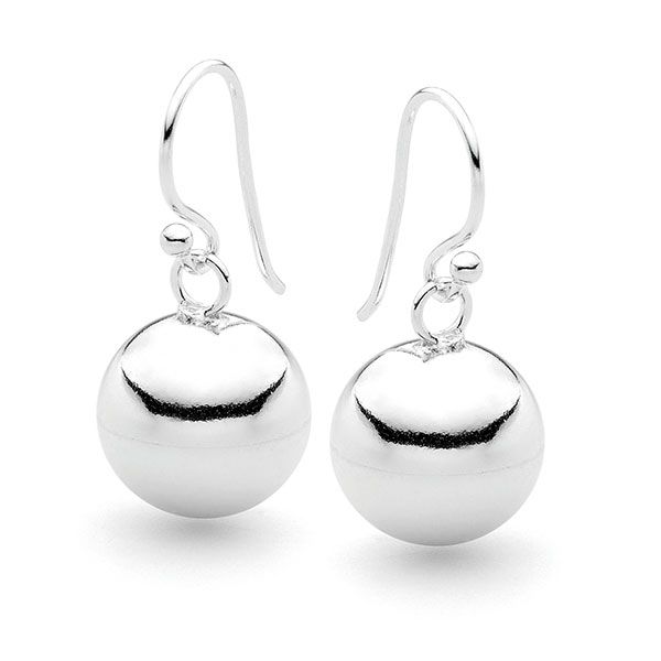 Silver 14mm Ball Earrings