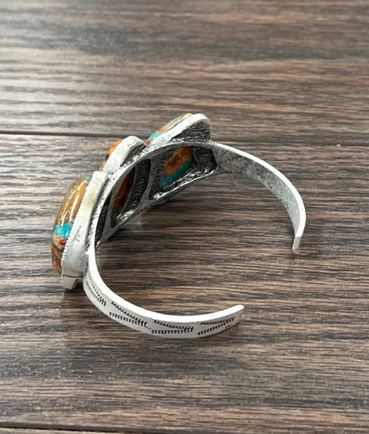 711383, Big! Gemstone Cuff Bracelet