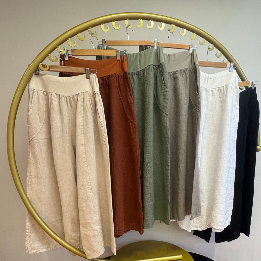 Italian Linen Pant - Black