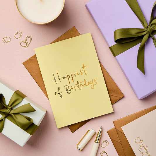 Happiest of Birthdays (Lemon) Greeting Card