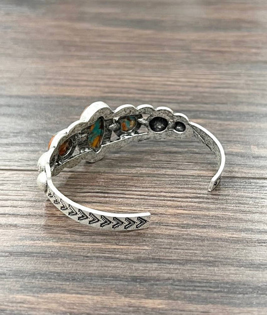 711650, Navajo Gemstone Cuff Bracelet