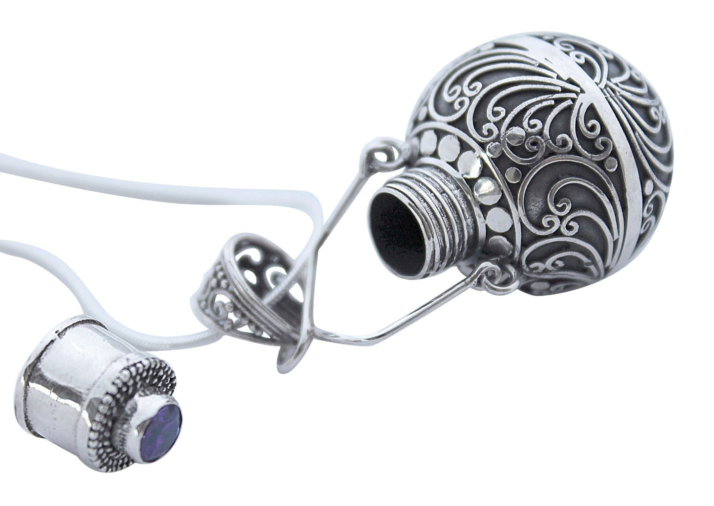 Silver & Amethyst Keepsake Pendant