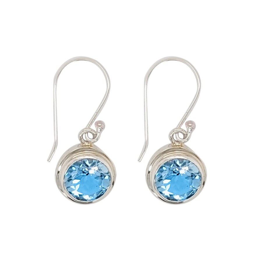 Silver & Blue Topaz Earrings