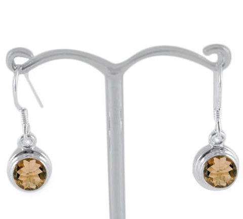 Silver & Smokey Quartz Earrings