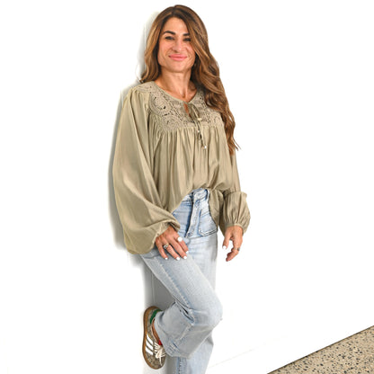 Ava - Olive Top