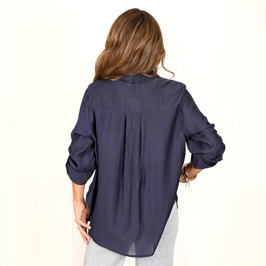 Isabelle - Navy Top