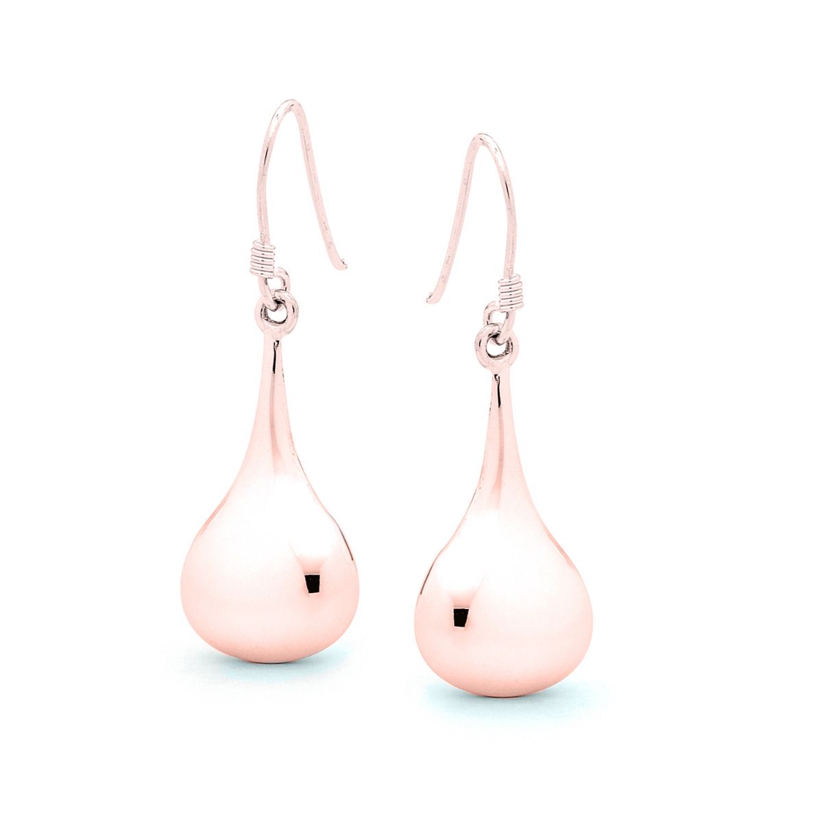 18ct Rose Gold Flash Teardrop