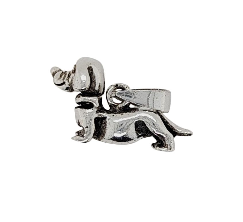 Silver Dachshund Dog Pendant