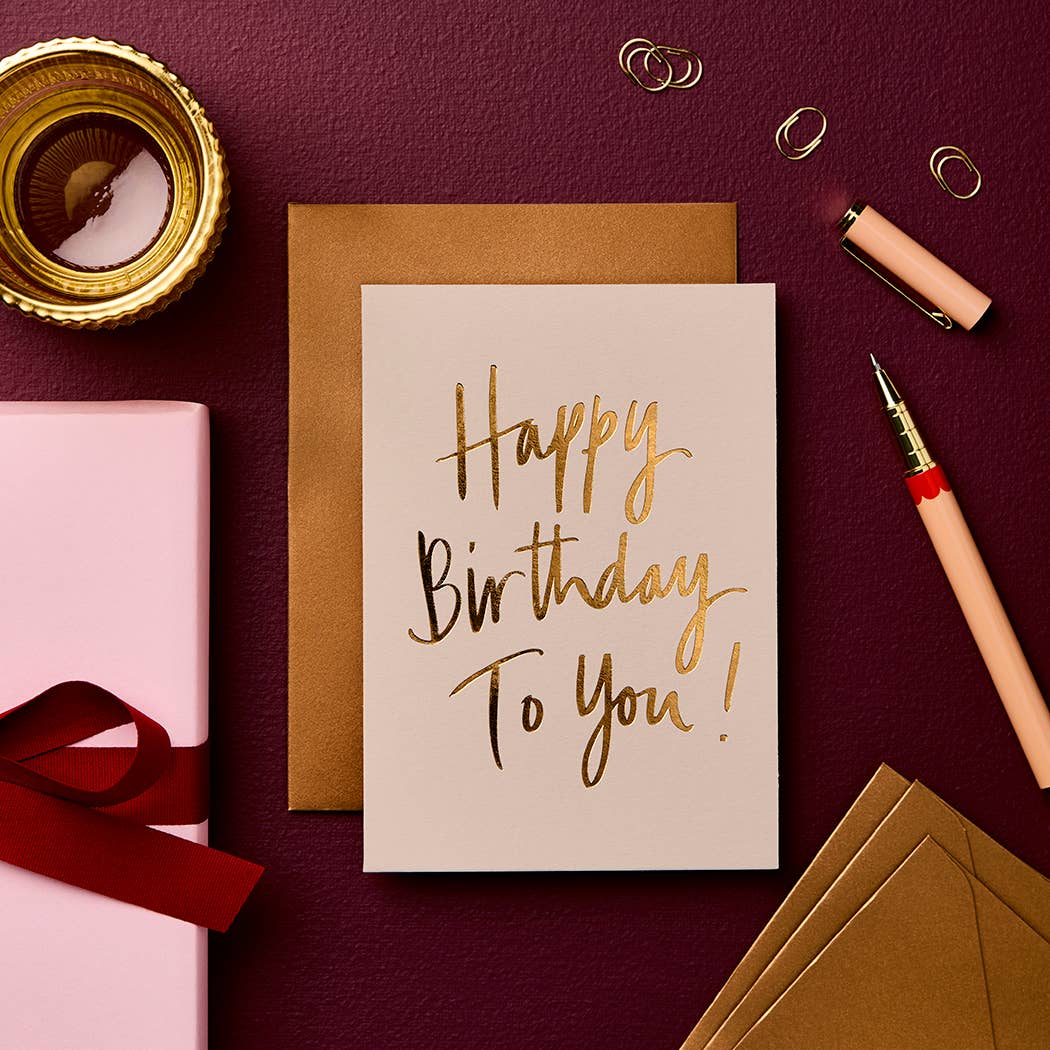 Happy Birthday To You! (Oat) Greeting Card
