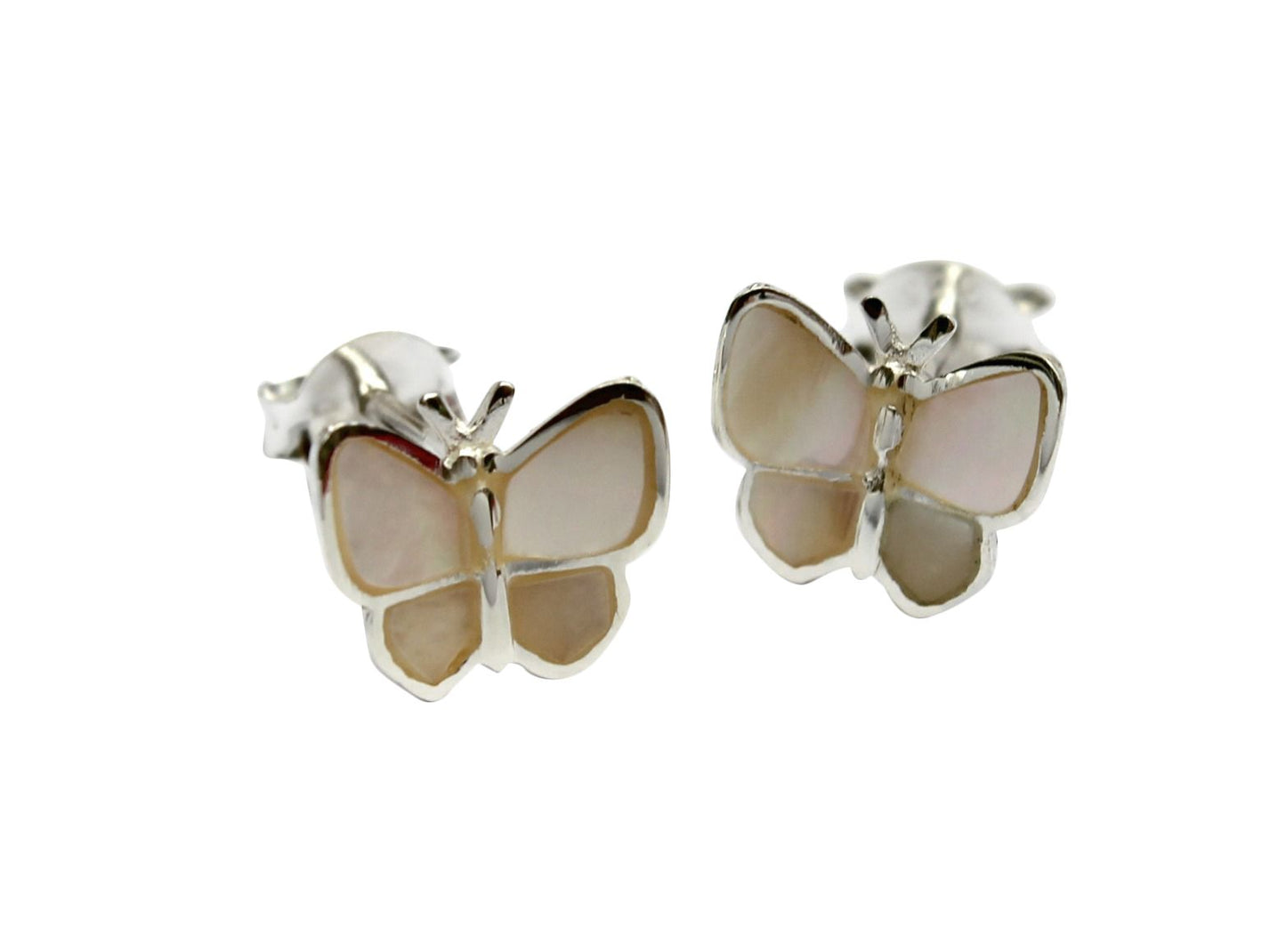 White Butterfly Studs
