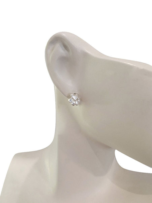 Sterling Silver Dog Paw Studs