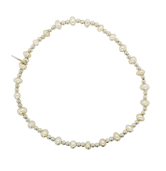Silver & Pearl Bracelet