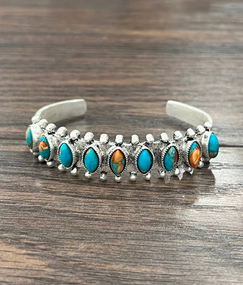 711388, Gemstone Cuff Bracelet