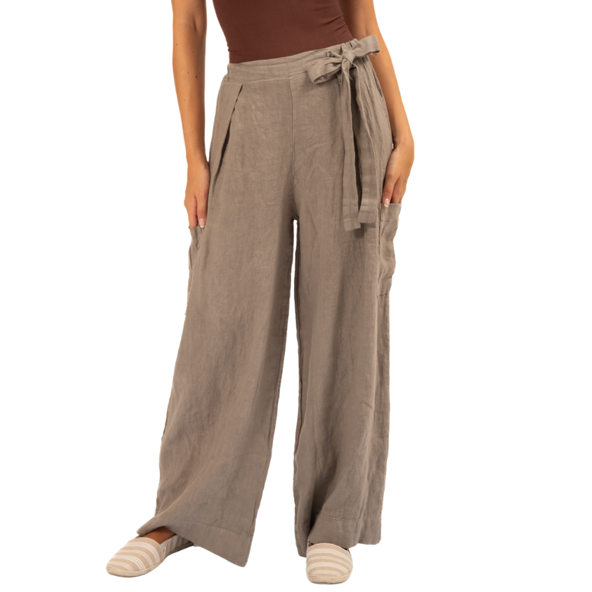 Italian Linen Pants - Fango