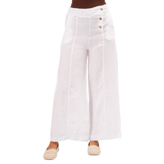 Italian Linen Pants - White