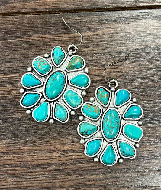 720252, Navajo Turquoise Earrings