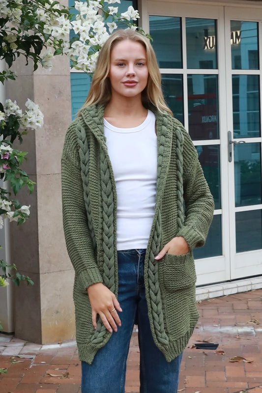 Juniper - Green Knitted Cardigan