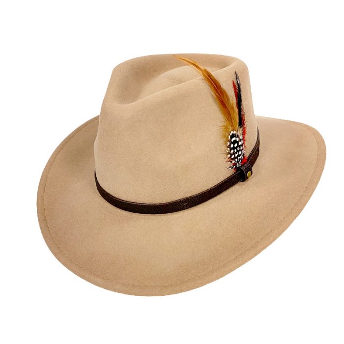 Lux Wool Hat with Feather & Band