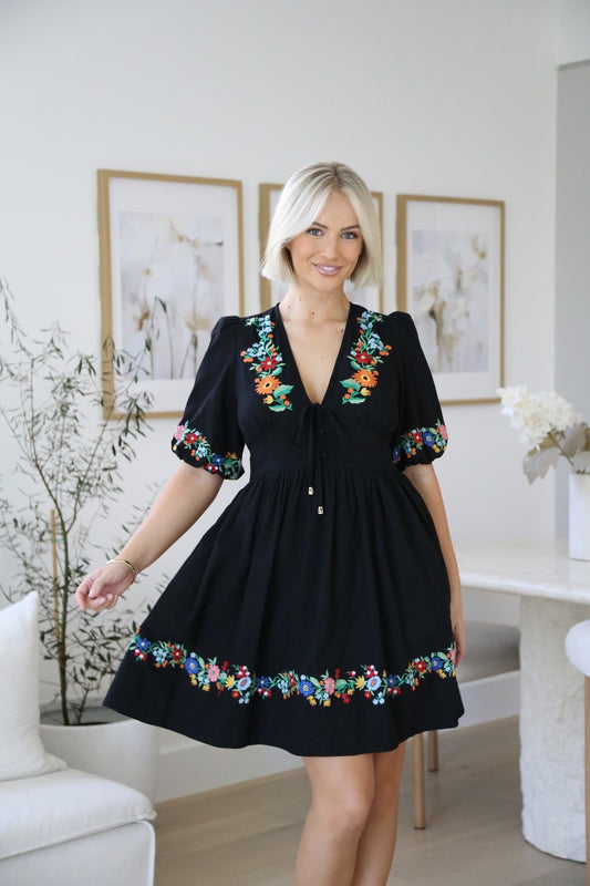 Katie - Black Mini Dress