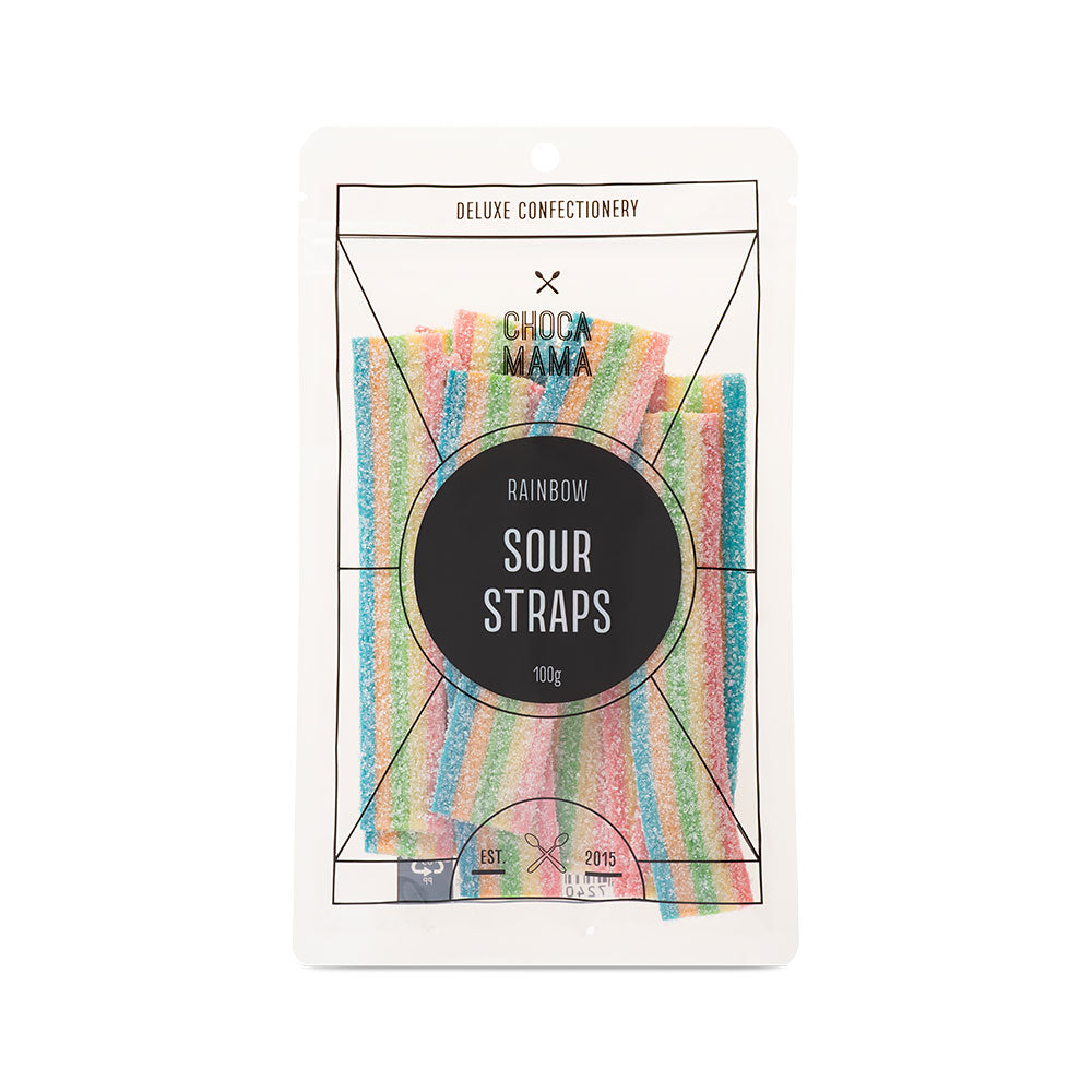 Chocamama Rainbow Sour Straps 100g
