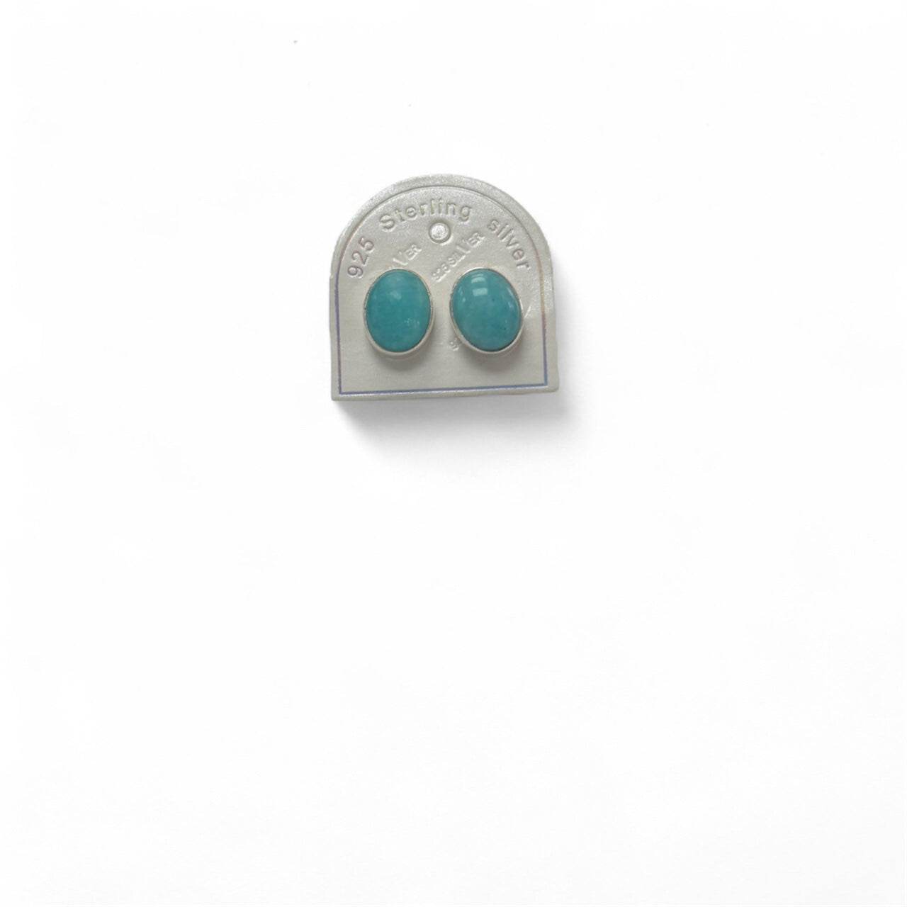 Signature Silver Turquoise Oval Studs