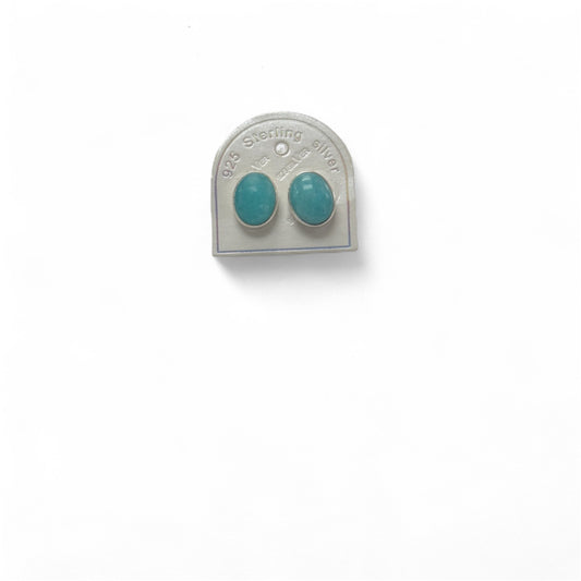 Signature Silver Turquoise Oval Studs
