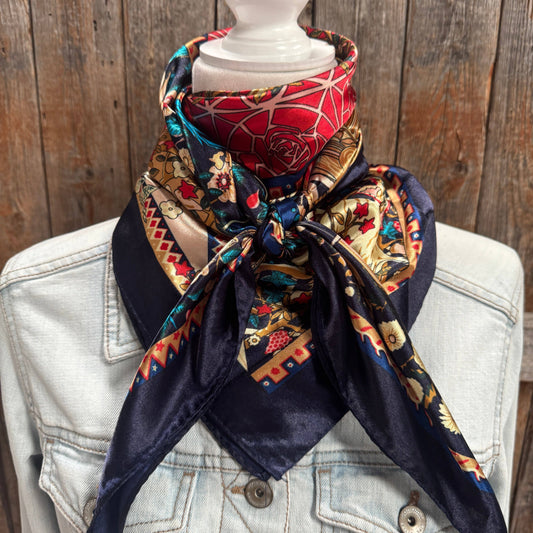 35X35" Multi Patterned Wild Rag / Scarf WR1011