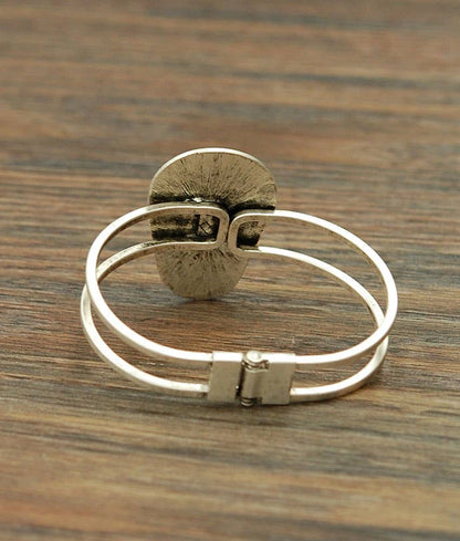 710715, Turquoise, Brass Cuff Bracelet