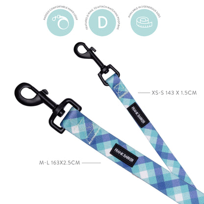Teal Gingham Lead - M/L